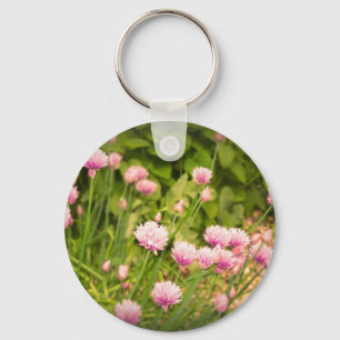 Pink Spring Alliums Key Ring
