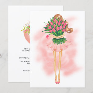 Pink Spring Birthday Party Invitation