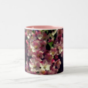 Pink Spring Blossoms  Two-Tone Coffee Mug