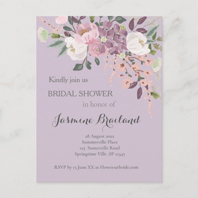 Pink Spring Bridal Shower Invitation (Front)