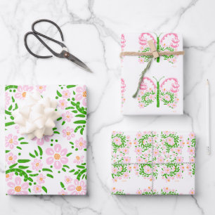 Pink Spring Butterfly Wrapping paper