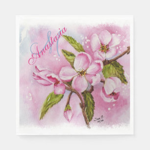 PINK SPRING FLING PARTY MONOGRAM NAPKIN