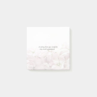 Pink spring flowers fade post-it notes