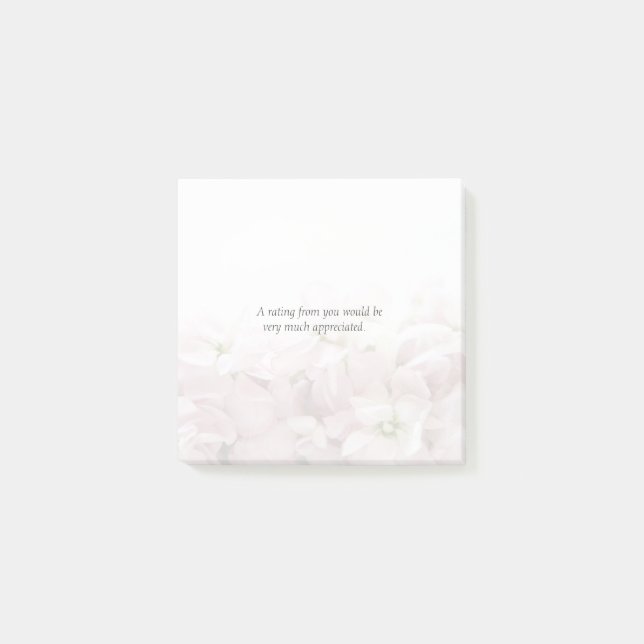 Pink spring flowers fade post-it notes (Front)