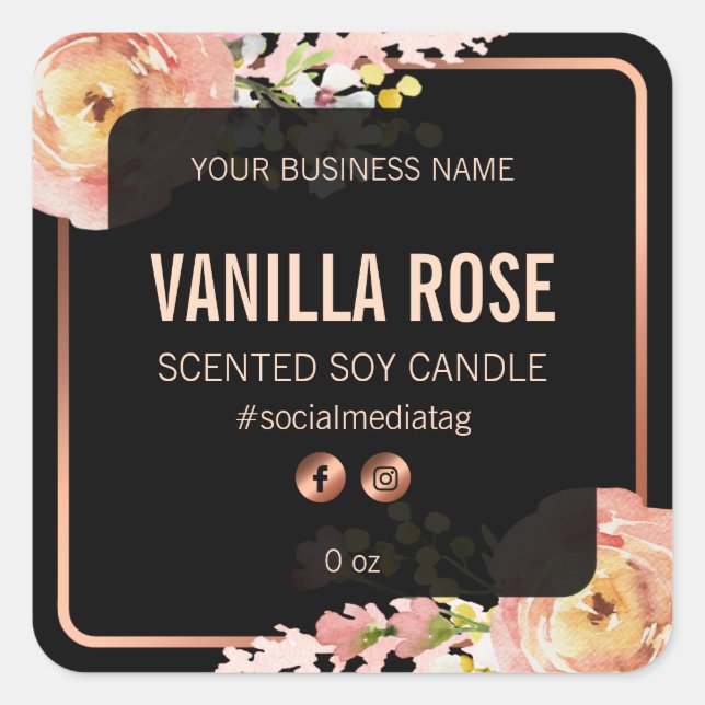 Pink Spring Flowers Product Labels (Front)
