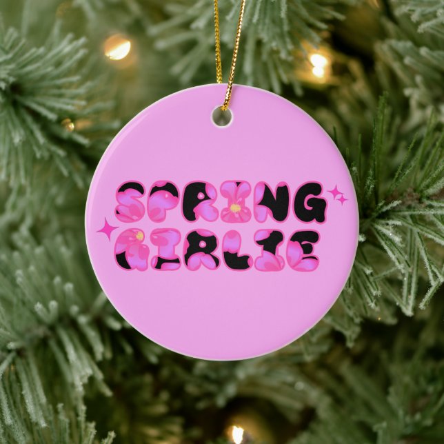 Pink Spring Girlie  Ceramic Tree Decoration (Tree)