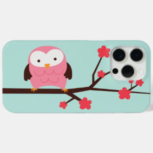 Pink Spring Owl iPhone 15 Pro Max Case