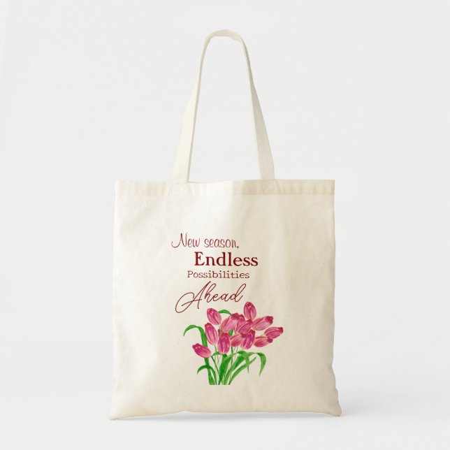 Pink Spring  Tote Bag (Front)