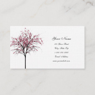 Pink Spring Trees Business Cards