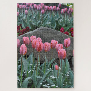Pink spring tulips jigsaw puzzle