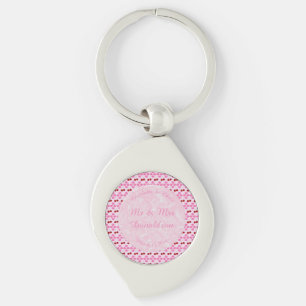 Pink Spring Wedding Cherry blossom and cherries Key Ring