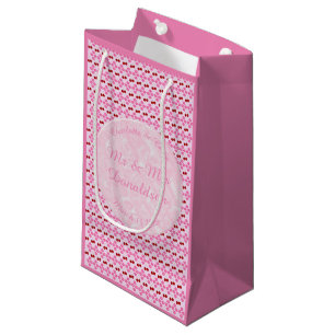 Pink Spring Wedding Cherry blossom and cherries Small Gift Bag