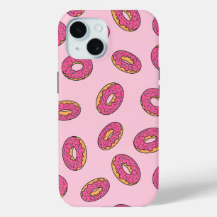 Pink Sprinkle Doughnut Pattern iPhone 15 Case