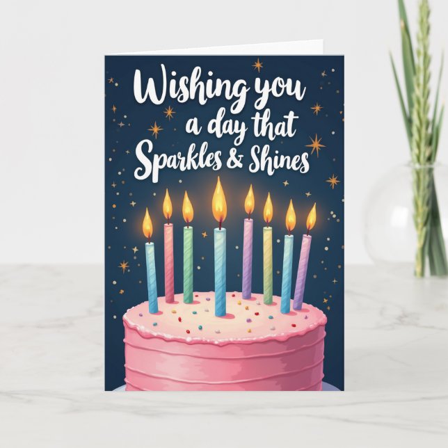 Pink Sprinkles Birthday Card (Front)