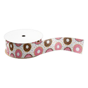Pink Sprinkles Donuts Grosgrain Ribbon