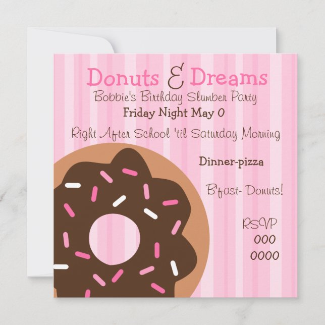 Pink Sprinkles Invitation (Front)