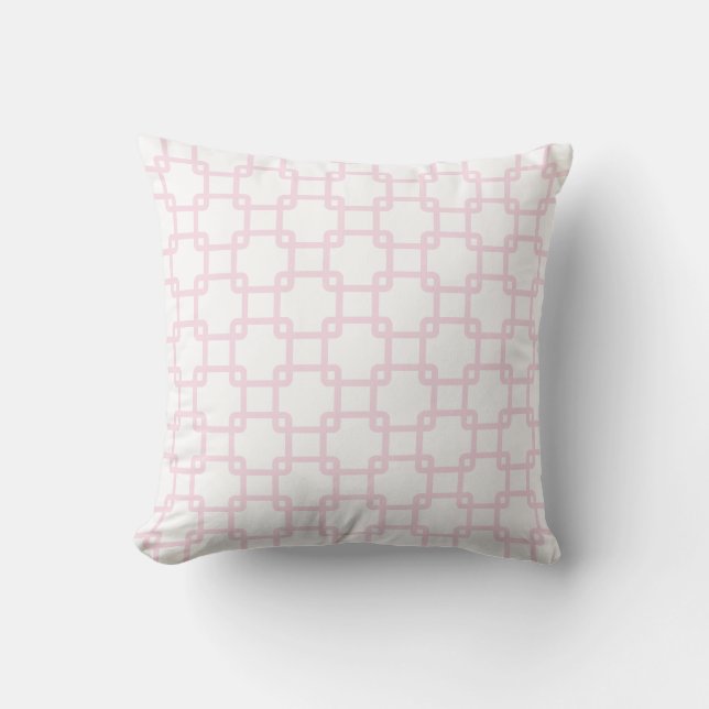 Pink Square Link Throw Pillows (Front)