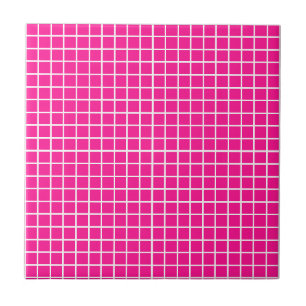 Pink Squares Ceramic Tile