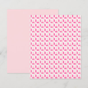 Pink Squares Checks Geometric Scrapbook Paper