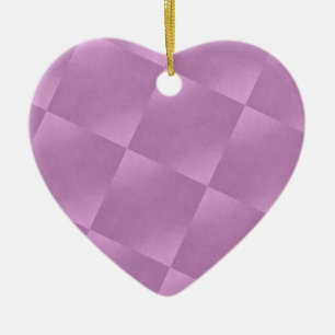 Pink Squares Heart Ornament