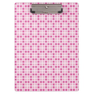 Pink Squares Pattern Clipboard