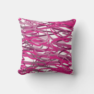 pink squiggles cushion