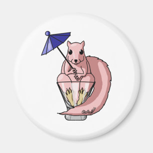 Pink Squirrel Magnet