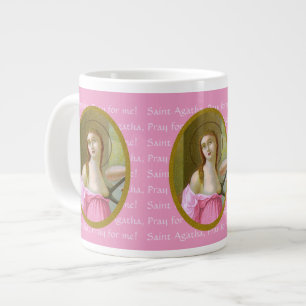Pink St. Agatha (M 003) 20 oz. Jumbo Coffee Mug