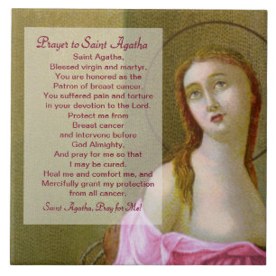 Pink St. Agatha (M 003) Ceramic Tile 2