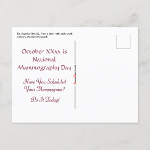 Pink St. Agatha (M 003) Postcard 2