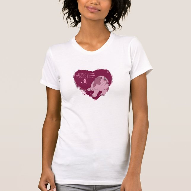 pink st bernard T-Shirt (Front)