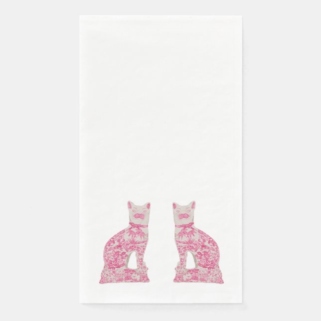 Pink Staffordshire Cats  Napkin (Front)