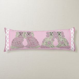 Pink Staffordshire Dogs Lumbar Body Cushion