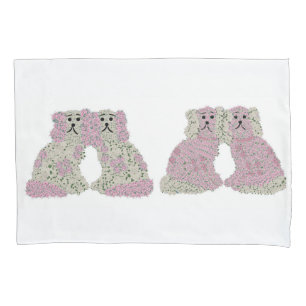 Pink Staffordshire Dogs  Pillowcase