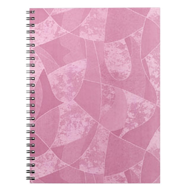 Pink Stain Glass Spiral Notebook (Front)