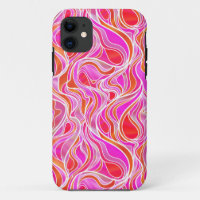 Pink Stained Glass Abstract