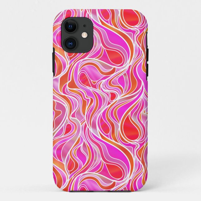 Pink Stained Glass Abstract Case-Mate iPhone Case (Back)
