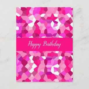 Pink Stained Glass Postcard