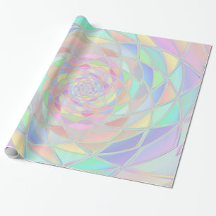 Pink Stained Glass Window Pastels Wrapping Paper