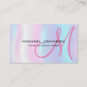 Pink Stainless Steel Metal Business Card