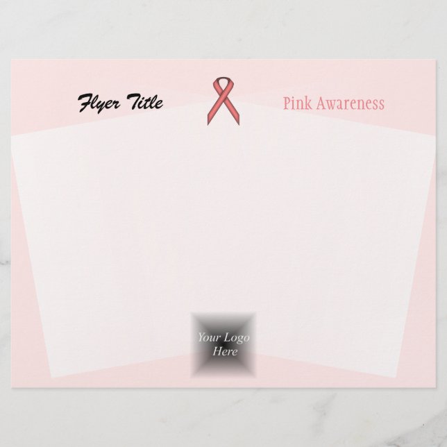 Pink Standard Ribbon by Kenneth Yoncich Flyer (Front)