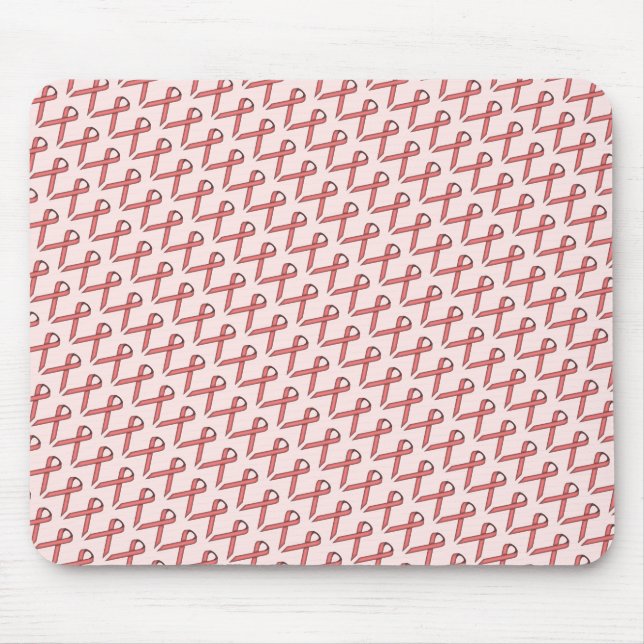 Pink Standard Ribbon by Kenneth Yoncich Mouse Mat (Front)