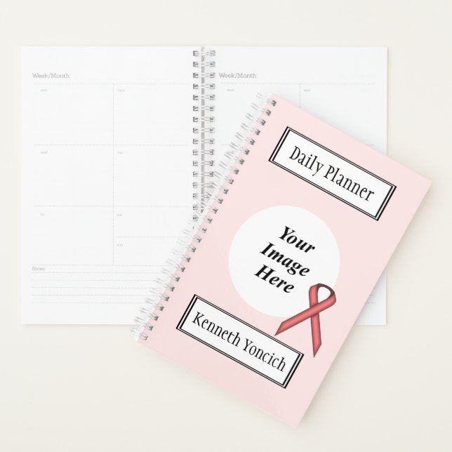 Pink Standard Ribbon by Kenneth Yoncich Planner (Display)