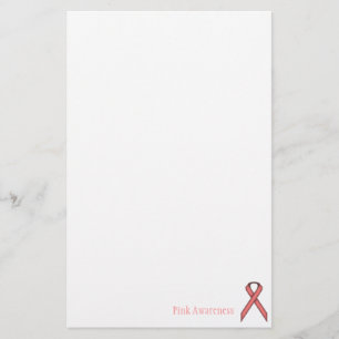 Pink Standard Ribbon by Kenneth Yoncich Stationery