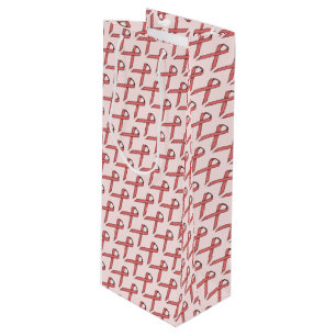 Pink Standard Ribbon Template by Kenneth Yoncich Wine Gift Bag