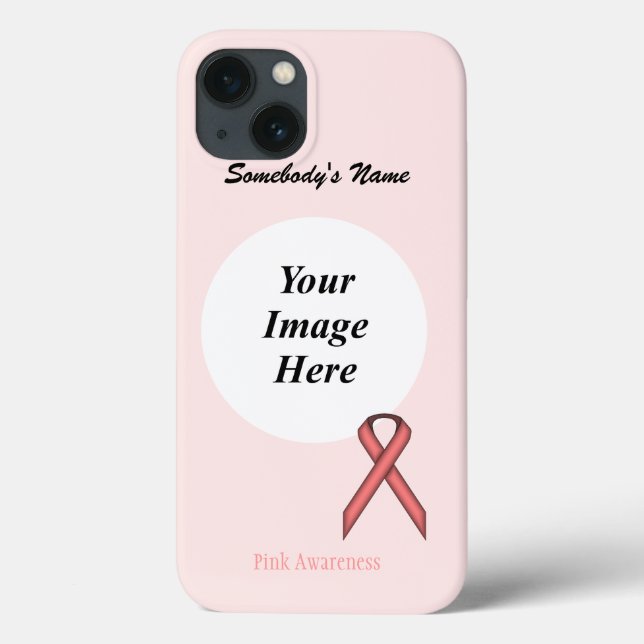 Pink Standard Ribbon Tmpl by Kenneth Yoncich Case-Mate iPhone Case (Back)