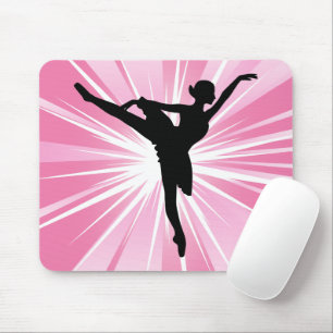 Pink Star Ballerina Mouse Mat