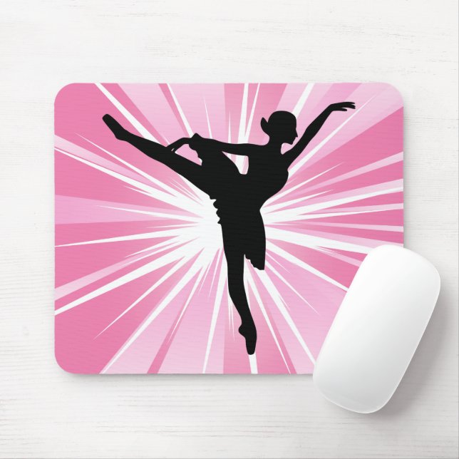 Pink Star Ballerina Mouse Mat (With Mouse)