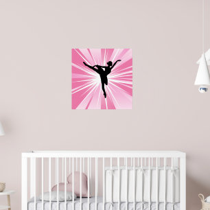 Pink Star Ballerina Poster