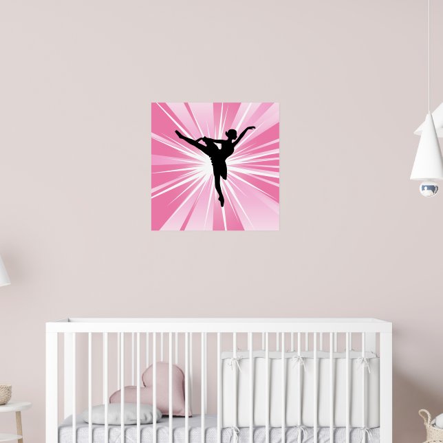 Pink Star Ballerina Poster (Nursery 2)